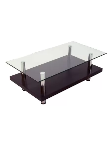 MESA DE CENTRO CRISTAL CON BANDEJA