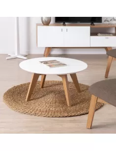 Mesa de Centro de 0.80 m  en ambiente 