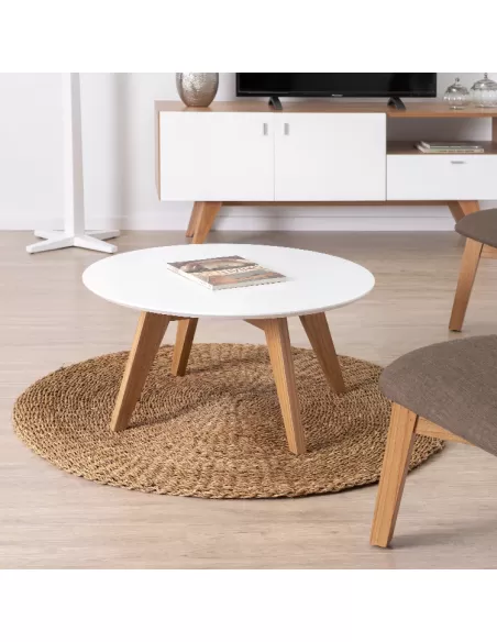 Mesa de Centro de 0.80 m  en ambiente 