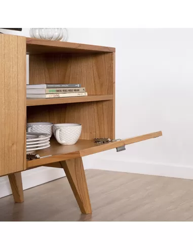 Detalle puerta de volcar Rack Vintage 160 en Roble 