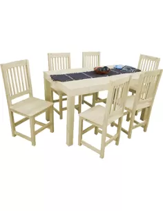 Juego Mesa Asia / Campo + Sillas Venecianas