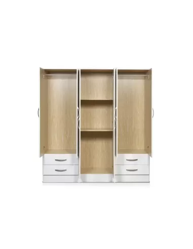 Plac Tana Plus 6 puertas 4 cajones Blanco Veta