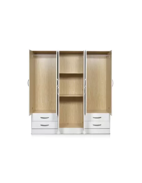 Plac Tana Plus 6 puertas 4 cajones Blanco Veta