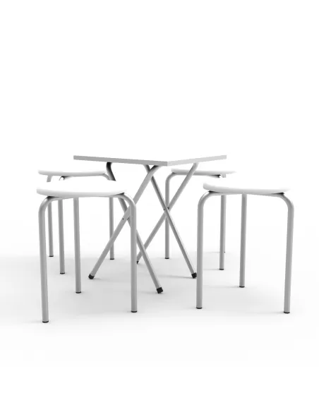 BMC019 - Banquito tapizado blanco