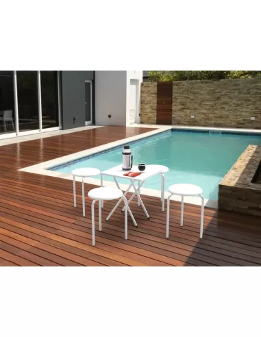 BMC019 - Banquito tapizado blanco