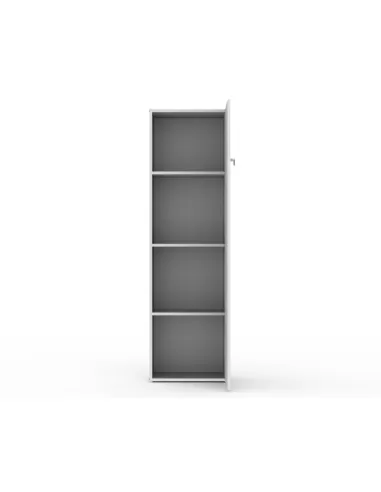 D050 - Despensero de 1 puerta con 4 estantes Blanco