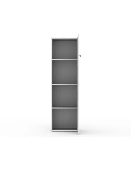 D050 - Despensero de 1 puerta con 4 estantes Blanco
