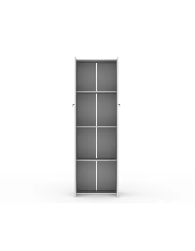 D062 - Despensero de 2 puertas grande con 4 estantes Blanco