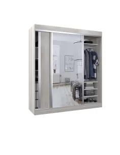 VESTIDOR 2 PUERTAS 4 OPCIONES INTERNAS CON ESPEJO 180x200 cm