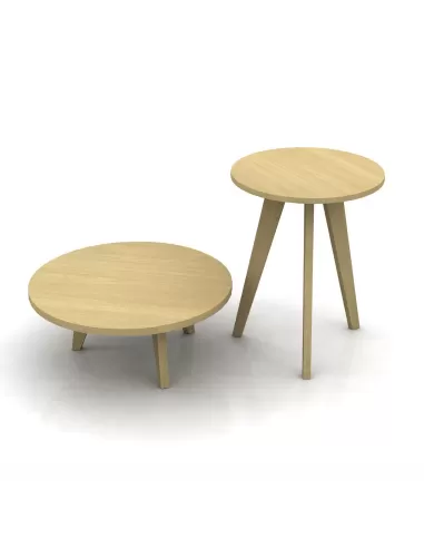 Set por 2 Mesas de Living Estilo Escandinavo (Color pleno)