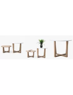 Set por 2 Mesas de Living Patas Cruz