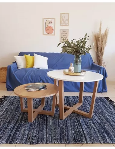 Set por 2 Mesas de Living Patas Cruz