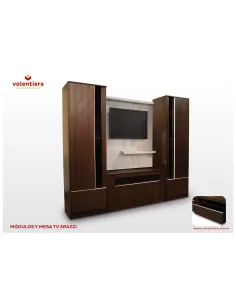 JUEGO DE MODULOS Y MESA TV SPAZZI