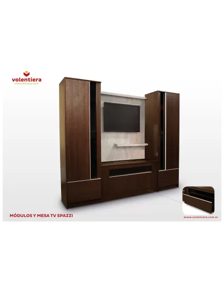 JUEGO DE MODULOS Y MESA TV SPAZZI