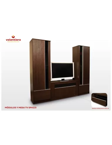 JUEGO DE MODULOS Y MESA TV SPAZZI