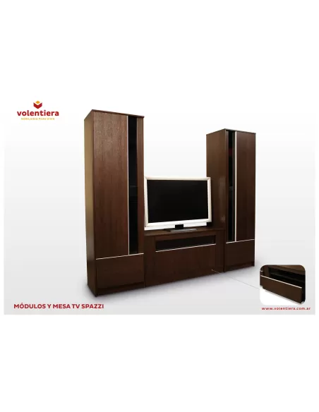 JUEGO DE MODULOS Y MESA TV SPAZZI