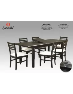 Silla Tauro 202 wengue, combinada con mesa trampa cod. 131