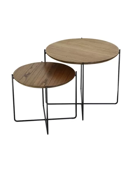 MESA AUXILIAR PATA DE METAL SET X 2