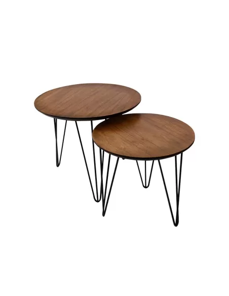 MESA AUXILIAR PATA DE METAL SET X 2