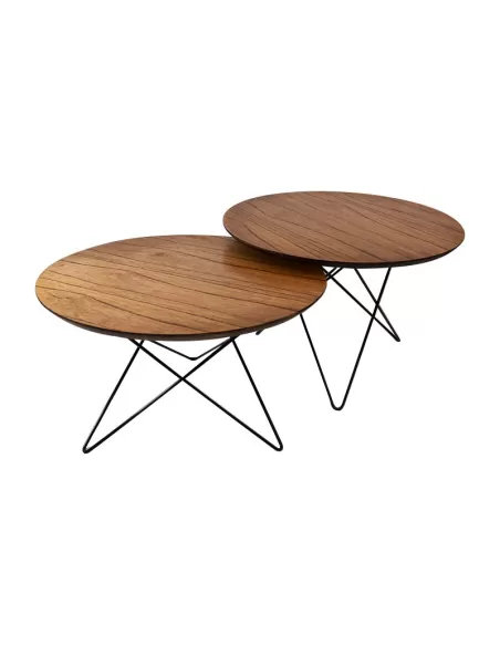 MESA AUXILIAR PATA DE METAL SET X 2