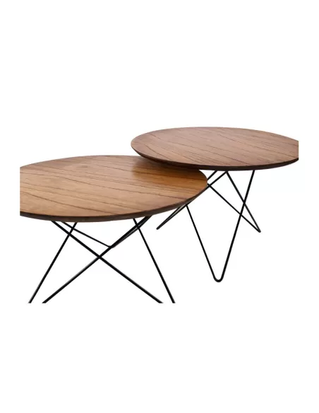 MESA AUXILIAR PATA DE METAL SET X 2