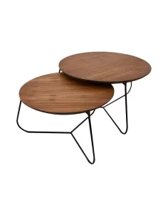 MESA AUXILIAR PATA DE METAL SET X 2
