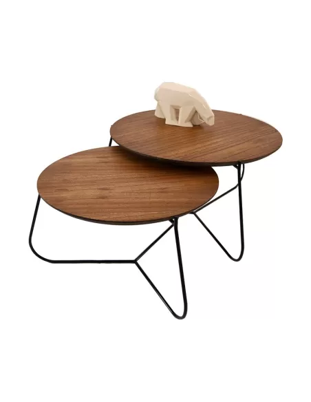 MESA AUXILIAR PATA DE METAL SET X 2