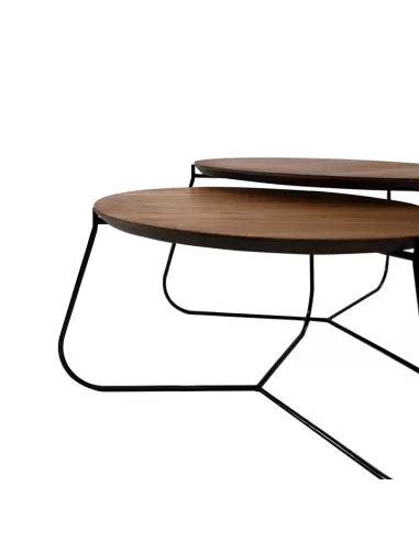 MESA AUXILIAR PATA DE METAL SET X 2