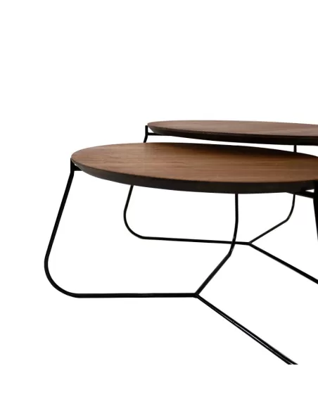 MESA AUXILIAR PATA DE METAL SET X 2