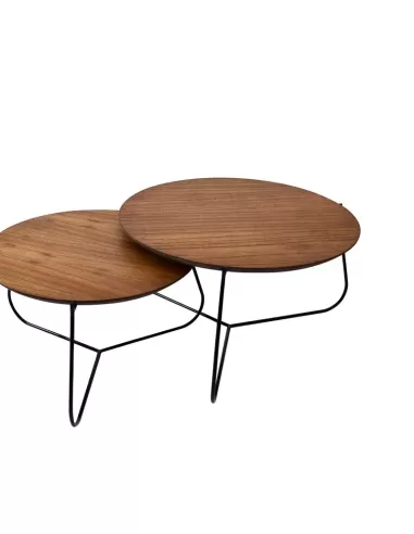 MESA AUXILIAR PATA DE METAL SET X 2