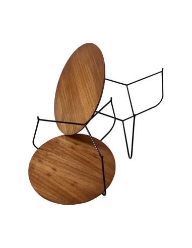 MESA AUXILIAR PATA DE METAL SET X 2