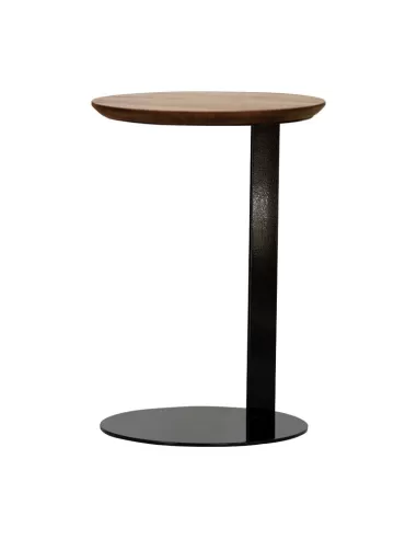 MESA AUXILIAR REDONDA PATA DE METAL