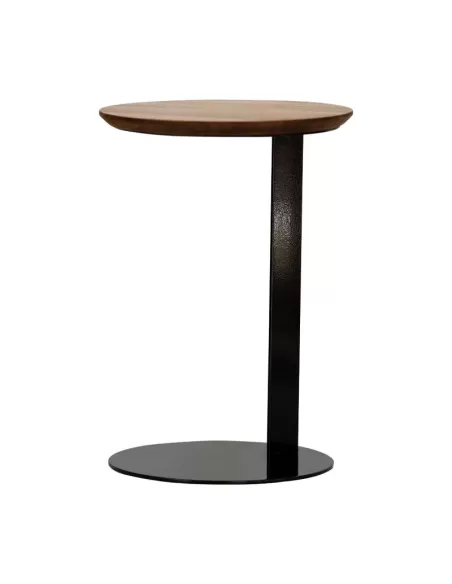 MESA AUXILIAR REDONDA PATA DE METAL