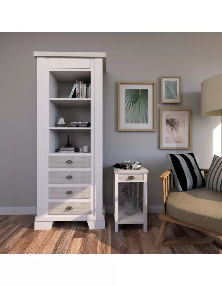 BIBLIOTECA 4 CAJONES 0,80