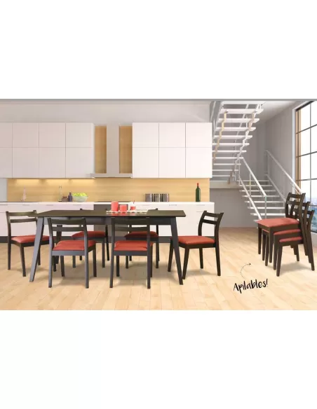 Silla aero, combinada con mesa de 1.80m cod.222