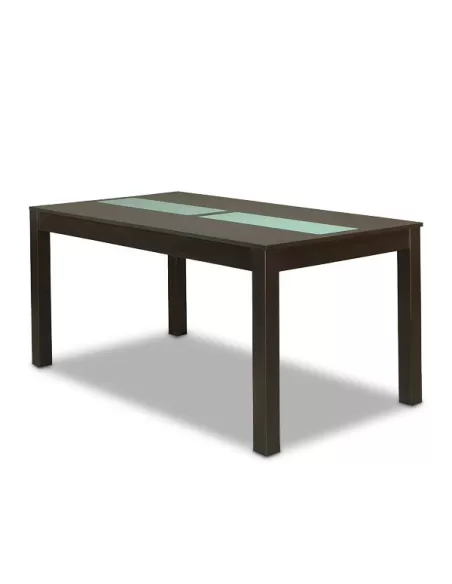 Mesa con vidrios wengue