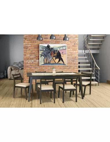 Mesa AERO wengue, combinada con silla aero cod. 210