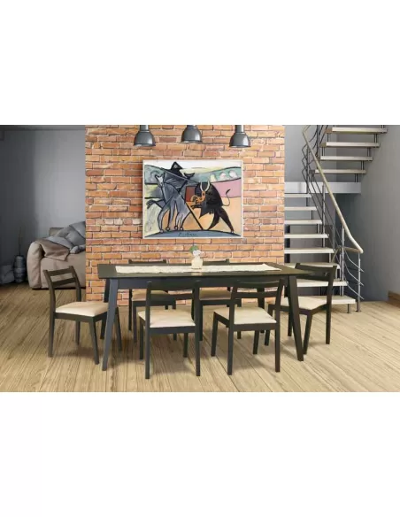 Mesa AERO wengue, combinada con silla aero cod. 210