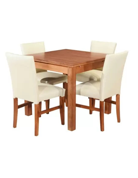 Mesa trampa 136 caoba, combinada con silla tauro 205