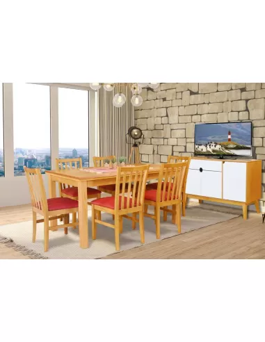 Mesa trampa roble, combinada con silla tauro 203 