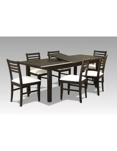 Mesa trampa wengue, combinada con silla tauro 202