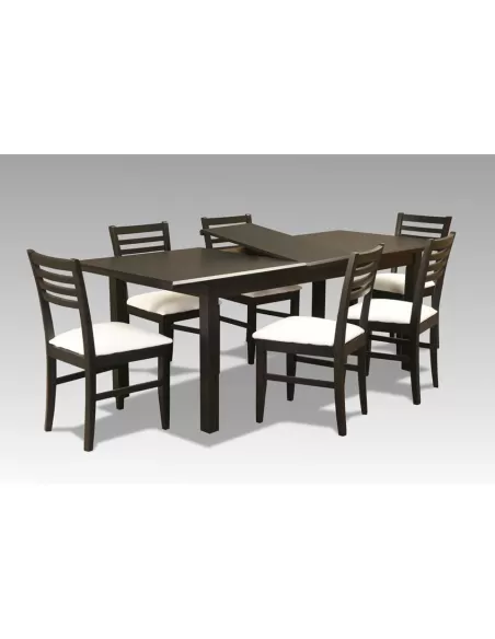 Mesa trampa wengue, combinada con silla tauro 202