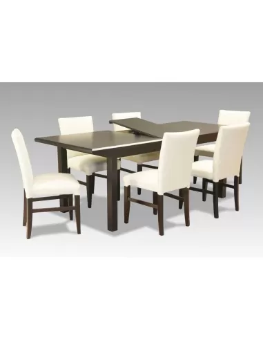 Mesa trampa wengue, combinada con silla tauro 205